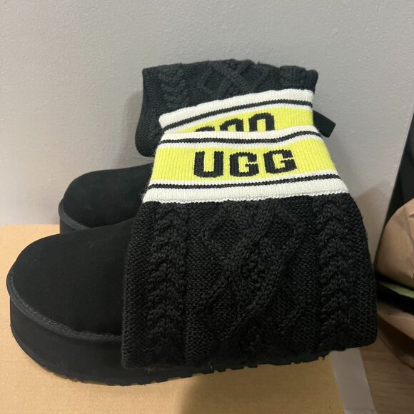 UGG Classic Sweater Letter Boot - Picture 1 of 7